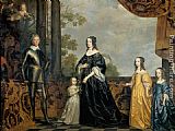 Frederick Canvas Paintings - Frederick Henry, Prince of Orange, with His Wife and Daughters